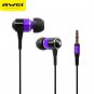 Awei ES-Q3 3.5mm Jack Stereo HiFi In-Ear Earphone Headphone Headset for Phone PC