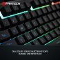 FANTECH K612 Professional Wired 104 Keys 9 Colors Backlight Game Waterproof Keyboard