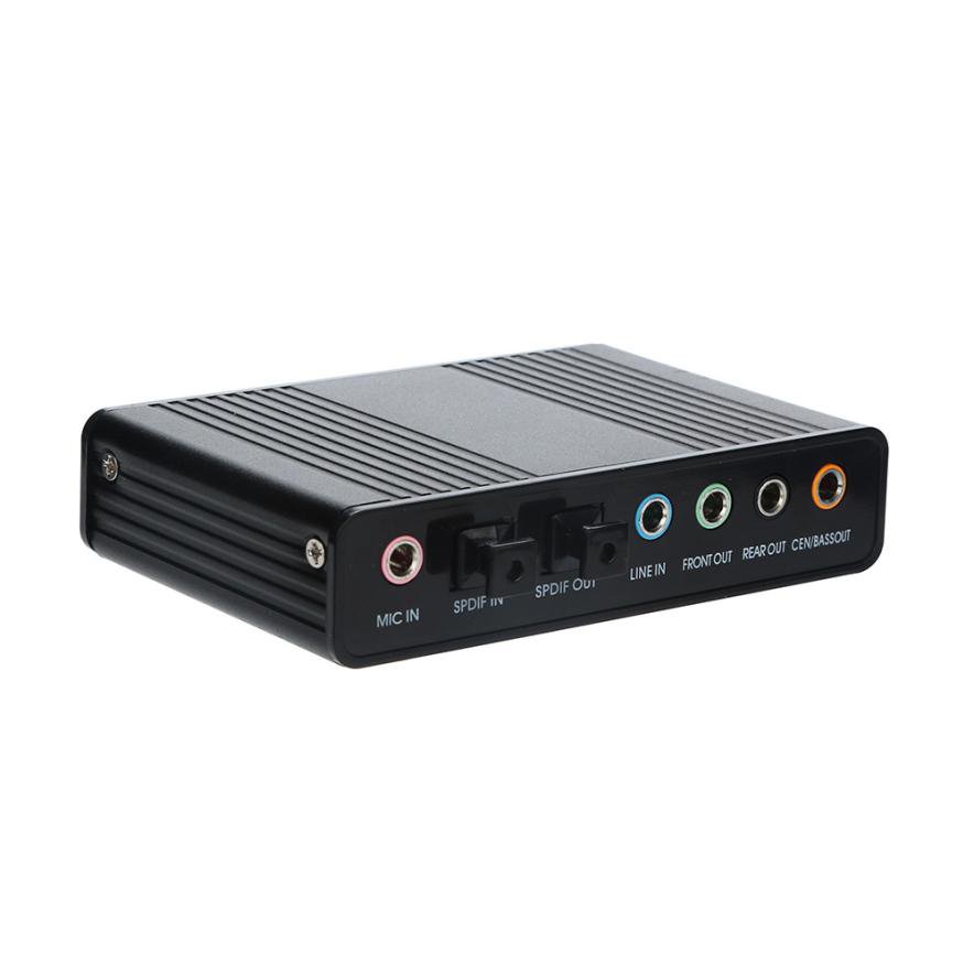 USB External 6 Channel 5.1 SPDIF Optical Sound Card Audio For Netbook Laptop PC