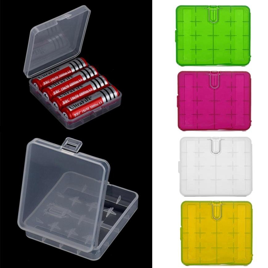 Hard Portable Plastic Storage Box Case Holder For 4 x 18650 Battery