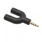 Headset Adapter Kit U Shape 3.5mm Y Splitter for Audio Headphone and MIC