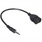 3.5mm Male Audio AUX Jack to USB 2.0 Type A Female OTG Converter Adapter Cable
