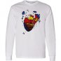 Men's Gift Superman White Long Sleeve Shirt : 2XL