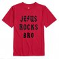 Boys Jesus Rocks Christian Red T-shirt : XL