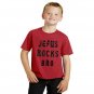 Boys Jesus Rocks Christian Red T-shirt : M