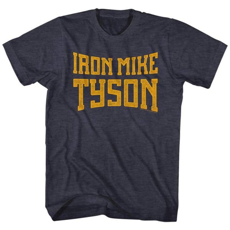 MIKE TYSON-IRON-NAVY HEATHER ADULT S/S TSHIRT-S