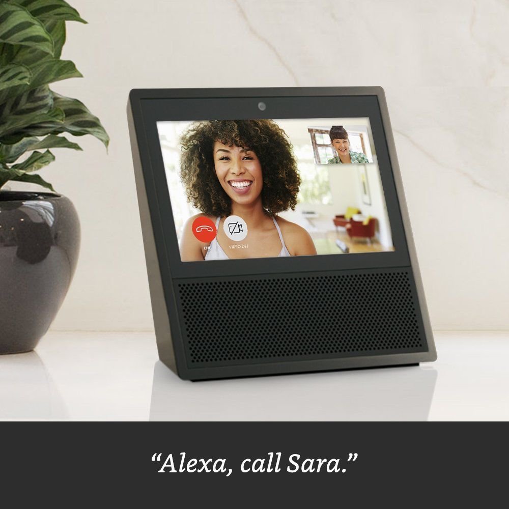 Echo Show Alexa Enabled Bluetooth Speaker 7" Screen Black
