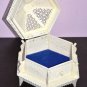 Antique Handmade Bone Carved Floral Motif Jewelry box with Gift Box