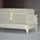 Antique Handmade Bone Carved Floral Motif Jewelry box with Gift Wooden Box