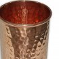 Copper Tumbler Hammered Glass Cup for Healing Ayurveda Product 8.45 Oz