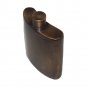 Kidney Shape Antique Finish Brass Liquor Hip Flask  Capacity 7 Ounce