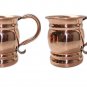 Authentic Copper Old Fashion Smooth Moscow Mule Mug with Flat Lip Set Of 4