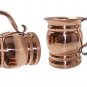 Authentic Copper Old Fashion Smooth Moscow Mule Mug with Flat Lip Set Of 4