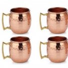100% Authentic HAMMERED COPPER MOSCOW MULE SHOTS MUG  2-Ounce Set Of 8