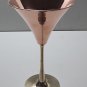 Solid Copper Martini Glass Smooth Finish Martini Glass holds 10 Ounce Set Of 2.