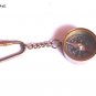Antique Small Brass Compass 3.5 cm With Key Chain Vintage Marine Decorative Gift