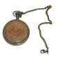 Battery Powered Hand Made Stylist Pocket Watch With Leather Case Pouch Purse
