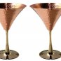 Solid Copper Martini Glass Beautifully Hammered Martini Glass holds 10 Ounce.(1)