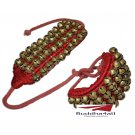 Classical Dance Accessories Ghungroo Best Quality 4 Line 80 Dancing Bells(Red)