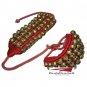 Classical Dance Accessories Ghungroo Best Quality 4 Line 80 Dancing Bells(Red)