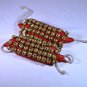 Classical Dance Accessories Ghungroo Best Quality 4 Line 80 Dancing Bells(Red)