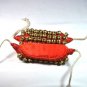 Classical Dance Accessories Ghungroo Best Quality 4 Line 80 Dancing Bells(Red)