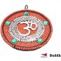 Home Decor Yoga Meditation Beaded Om Plaque with Gayatri Mantra Wall Hanging