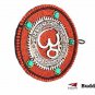 Home Decor Yoga Meditation Beaded Om Plaque with Gayatri Mantra Wall Hanging