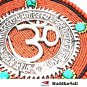Home Decor Yoga Meditation Beaded Om Plaque with Gayatri Mantra Wall Hanging