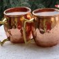 Authentic HAMMERED COPPER MOSCOW MULE 2-OZ SHOTS MUG SET OF 4