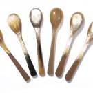 Set of 6 Long Buffalo Horn Caviar Mustard Jam Spoons