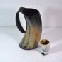 Handmade Real Horn Viking Bar Mug With 2 Shots Horn Mug From Natural Material