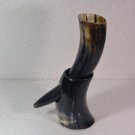 Horn Beer Ale Drinking Cup Mug with Stand Natural Medieval Viking Dining Bovine