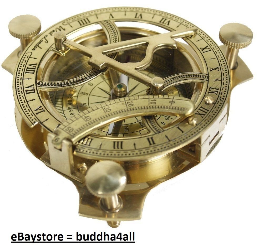 Sundial Compass  Solid Brass Sun Dial Made in India