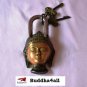 Padlock 5.5" Functional Antique Brass Buddha  with Two Keys.