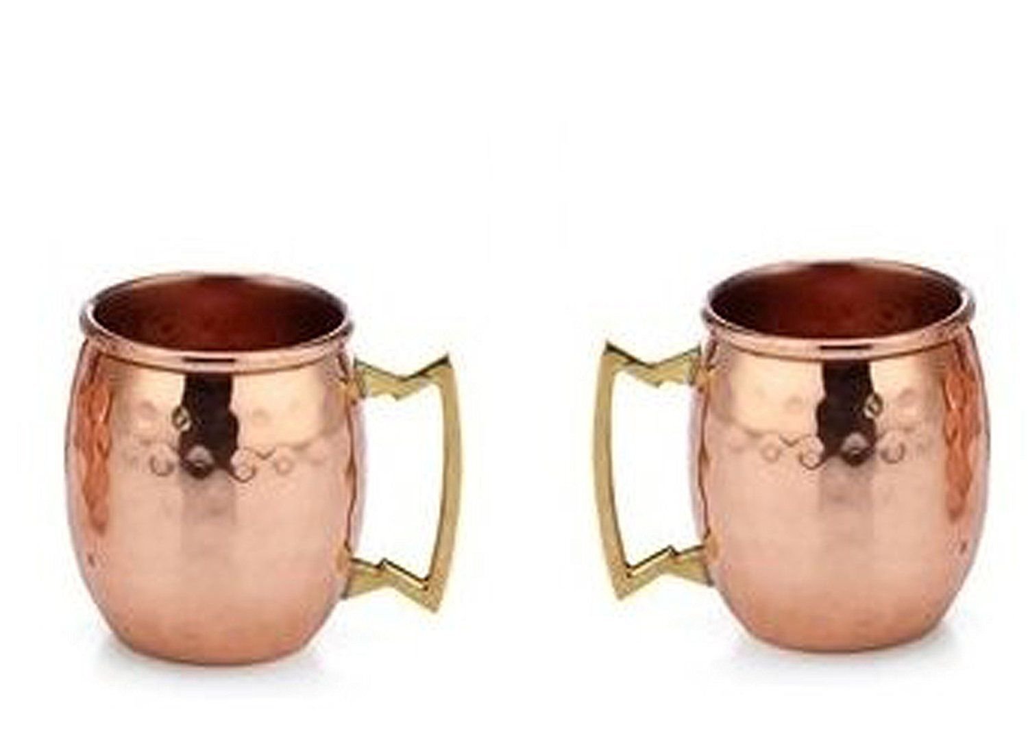 100% Authentic HAMMERED COPPER MOSCOW MULE SHOTS MUG  2-Ounce Set Of 2