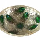 Buddha4all Decorative Mother Of Pearl Inlay Ceramic Bowl 5" Salad Bowl