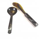 Horn Caviar Spoon With Knife  Authentic and Genuine Hand Made Cutlery Set
