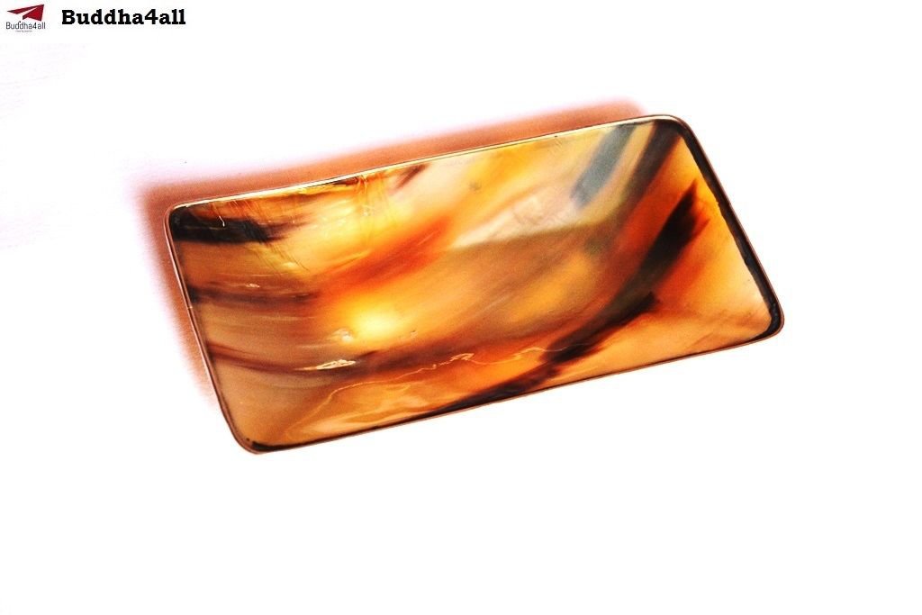 Premium Quality Serve ware Rectangular Shape With Brass Horn Serving Plate