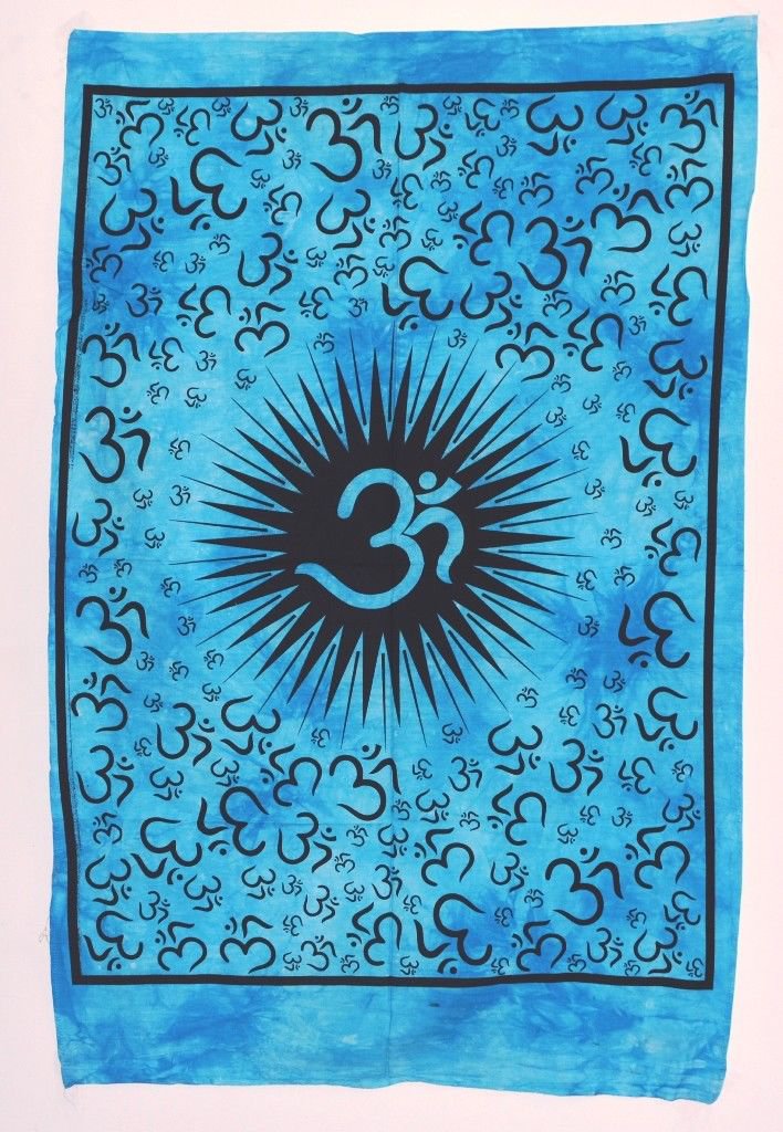 Buddha4all Om Indian Cotton Table Cover Small Tapestry Ethnic Yoga Mat HomeDecor