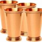 Buddha4all Mint Julep Cup Pure Copper Moscow Mule Mug Handcrafted 12 OZ Set of 4
