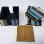 Handmade Drink Coasters Set of 6 with Holder for Table Protection For Tea Cups