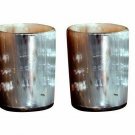 Buddha4all Set of 2 Ox Horn Whisky Tot glass Nip VIKING Shot Glass 4 inch