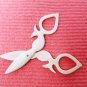 Bone Scissor White Ornate Motif Scissor for Paper Cutting Art & Craft Home Decor