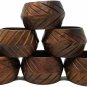 Buddha4all Napkin Ring Holder Handcrafted Decoration in Natural Wooden Set of 6