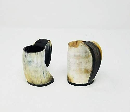 Original Viking Drinking Horn Cup Shot Mug Horn Mug for Beer Wine ale Set of 2
