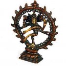Brass Nataraja Statue with Arch Hindu God Shiva Dancing Statue for Home-office