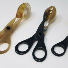 Handcrafted Horn Salad Server Ergonomic Scissors Shape Buffet Tongs Set Of 3