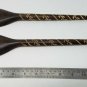 Set of 2 Wood Fork and Spoon Set Japanese Style Long Handle Wooden Salad Fork-I