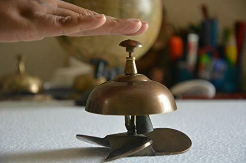 Ornate Solid Antique Brass Hotel Counter Bell Solid Brass Victorian Style